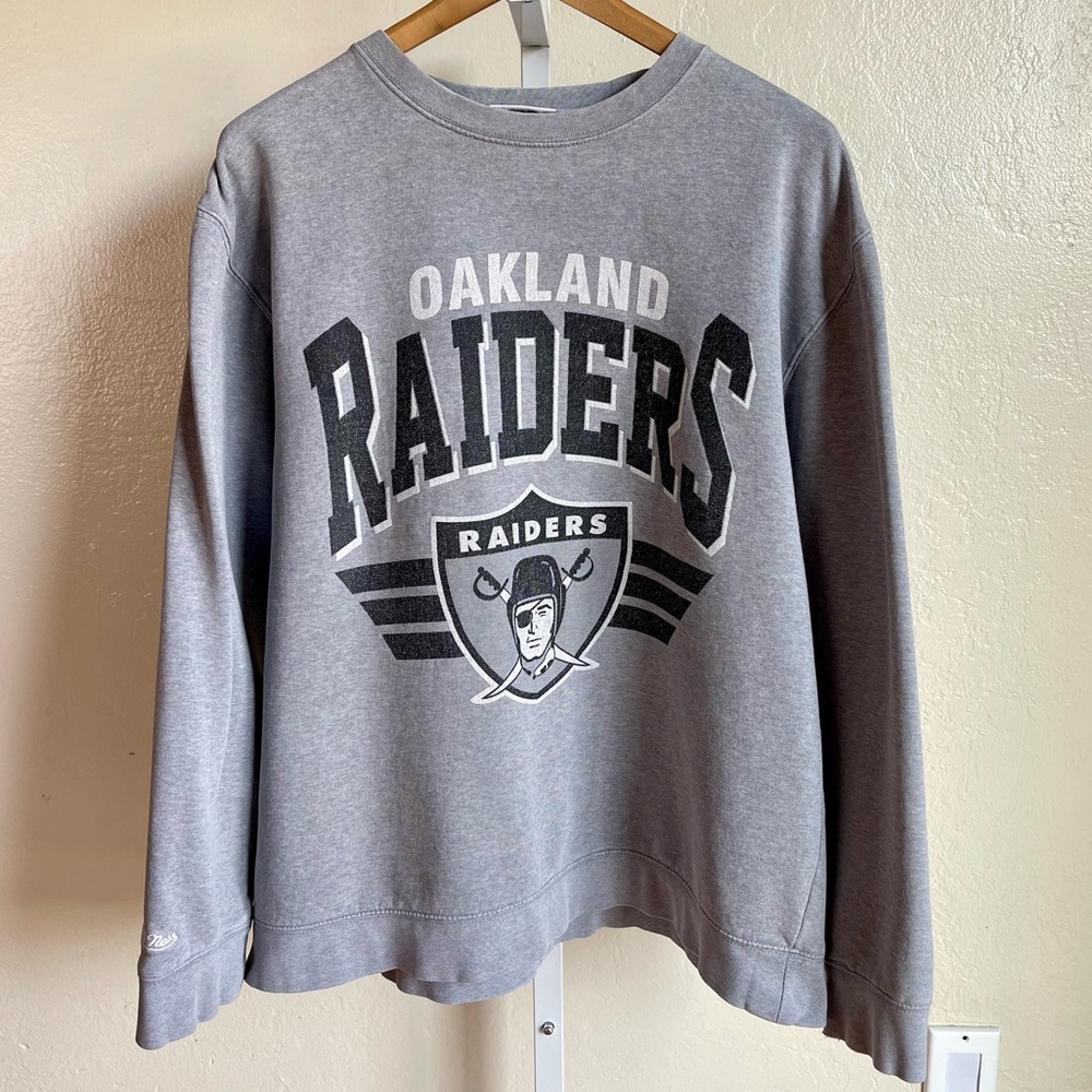 Mitchell & Ness Oakland Raiders Gray Sweatshirt Women’s Size 2x